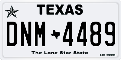 TX license plate DNM4489