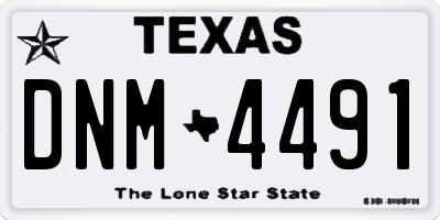 TX license plate DNM4491