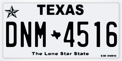 TX license plate DNM4516