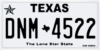 TX license plate DNM4522