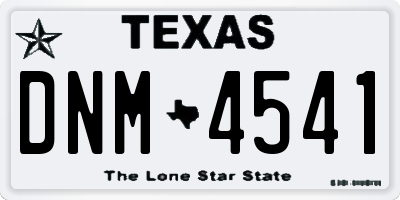 TX license plate DNM4541