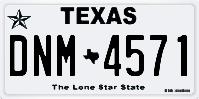 TX license plate DNM4571