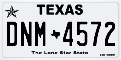 TX license plate DNM4572