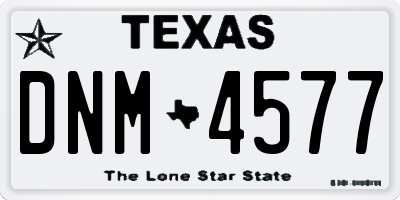 TX license plate DNM4577