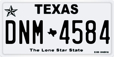 TX license plate DNM4584