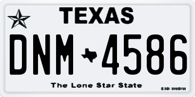 TX license plate DNM4586