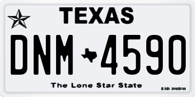 TX license plate DNM4590