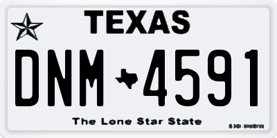 TX license plate DNM4591