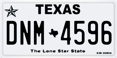 TX license plate DNM4596