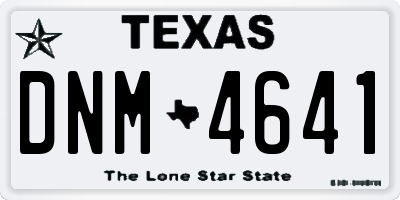 TX license plate DNM4641