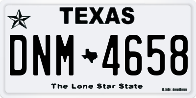 TX license plate DNM4658