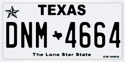 TX license plate DNM4664