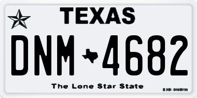 TX license plate DNM4682
