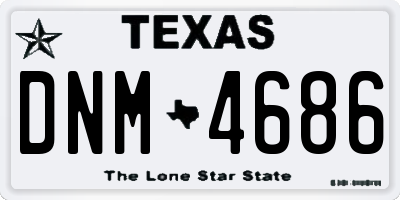 TX license plate DNM4686