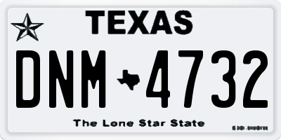 TX license plate DNM4732