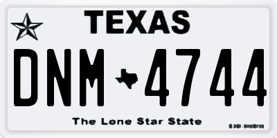 TX license plate DNM4744