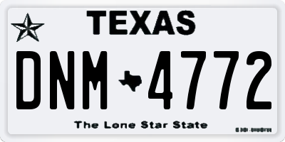 TX license plate DNM4772