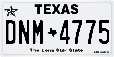 TX license plate DNM4775