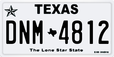 TX license plate DNM4812