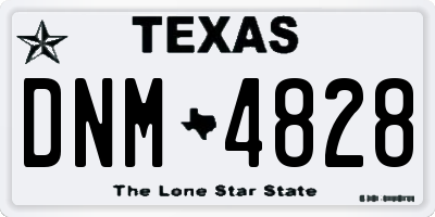 TX license plate DNM4828