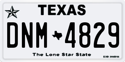 TX license plate DNM4829
