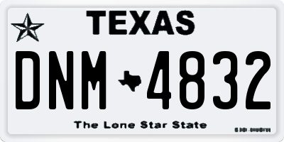 TX license plate DNM4832