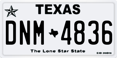 TX license plate DNM4836