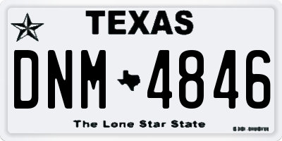 TX license plate DNM4846