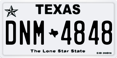 TX license plate DNM4848