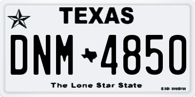 TX license plate DNM4850