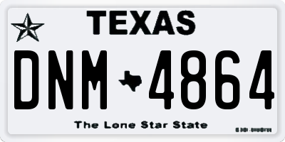 TX license plate DNM4864