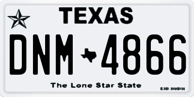 TX license plate DNM4866