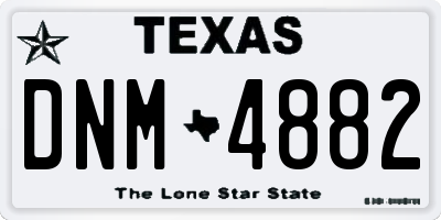 TX license plate DNM4882