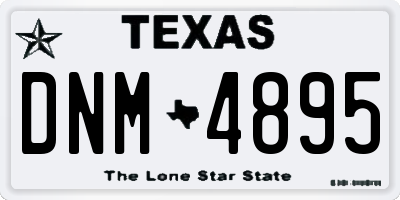 TX license plate DNM4895