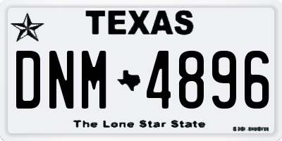 TX license plate DNM4896