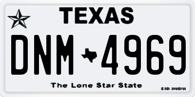TX license plate DNM4969