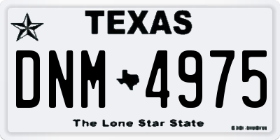 TX license plate DNM4975