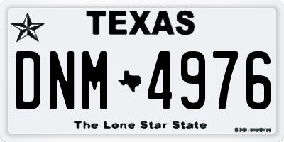 TX license plate DNM4976