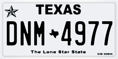 TX license plate DNM4977