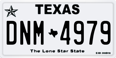 TX license plate DNM4979