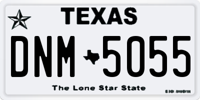 TX license plate DNM5055