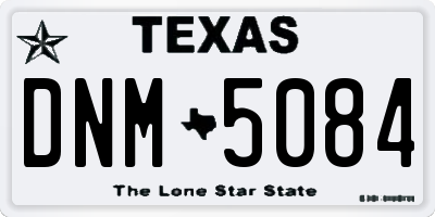 TX license plate DNM5084