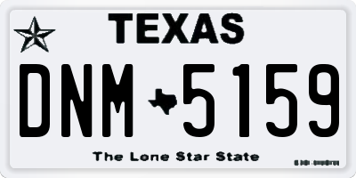 TX license plate DNM5159