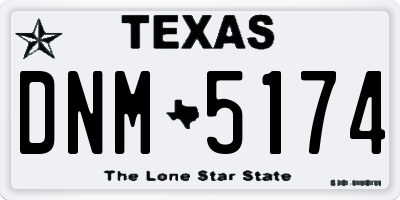 TX license plate DNM5174