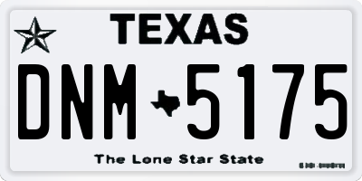 TX license plate DNM5175