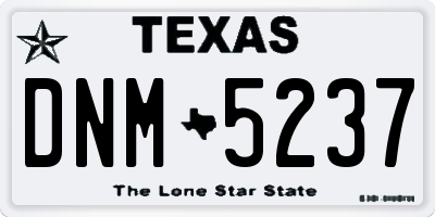 TX license plate DNM5237