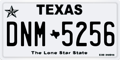 TX license plate DNM5256