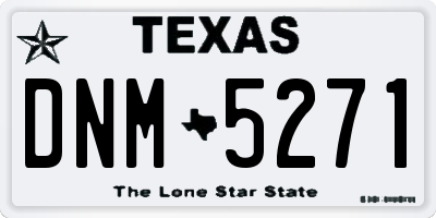 TX license plate DNM5271
