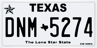 TX license plate DNM5274