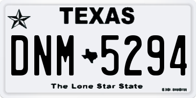 TX license plate DNM5294